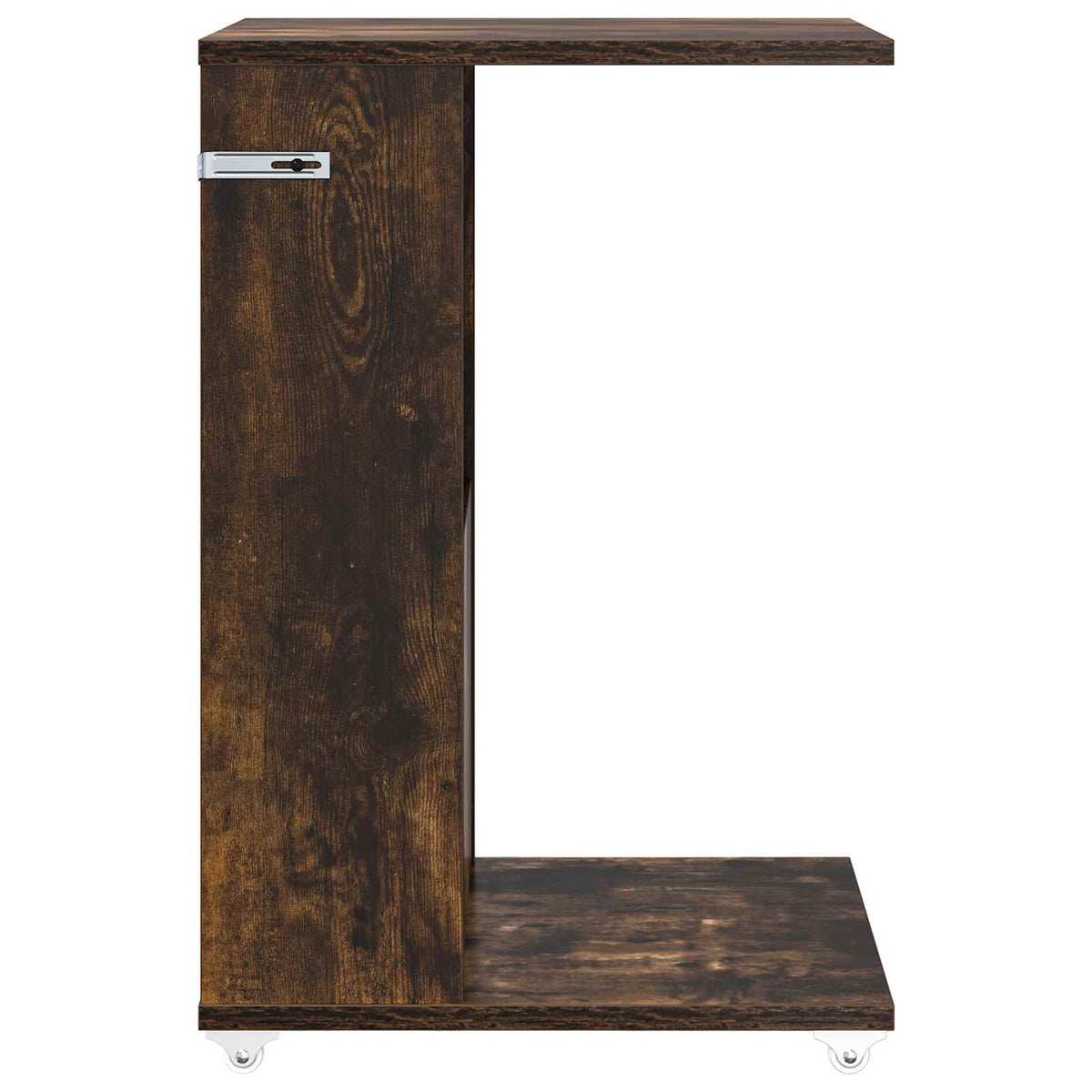 Sidebord med hjul Røget eg 40 x 35 x 60 cm Konstrueret træ