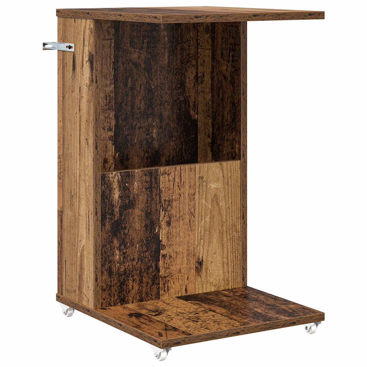 Sidebord med hjul Gammelt træ 40 x 35 x 60 cm Konstrueret træ