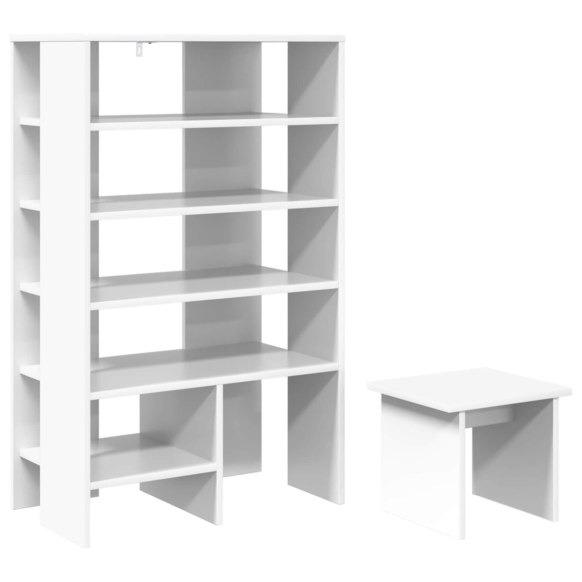 Sko skab 2 stk. 62 x 35 x 100 cm Konstrueret træ Hvid