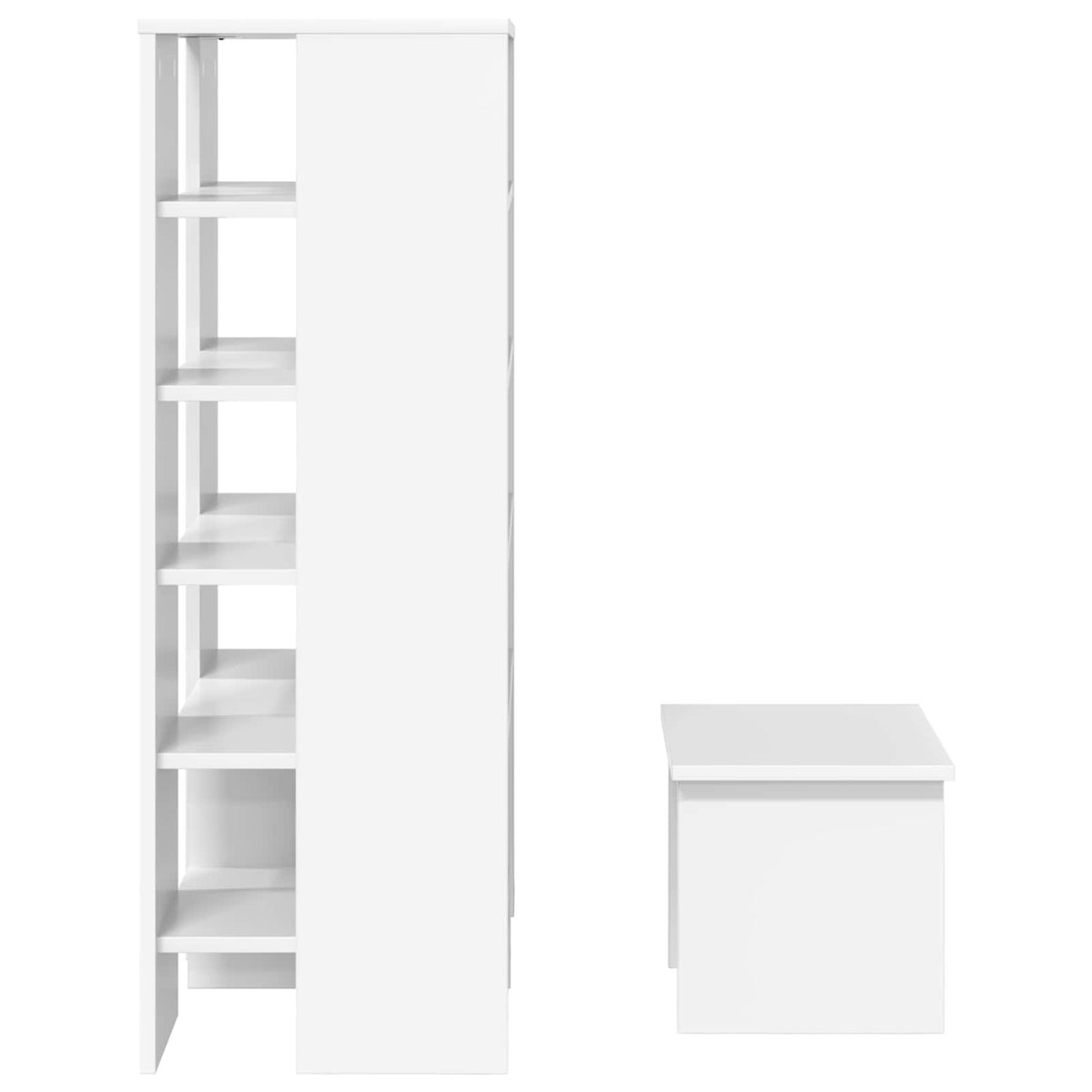 Sko skab 2 stk. 62 x 35 x 100 cm Konstrueret træ Hvid