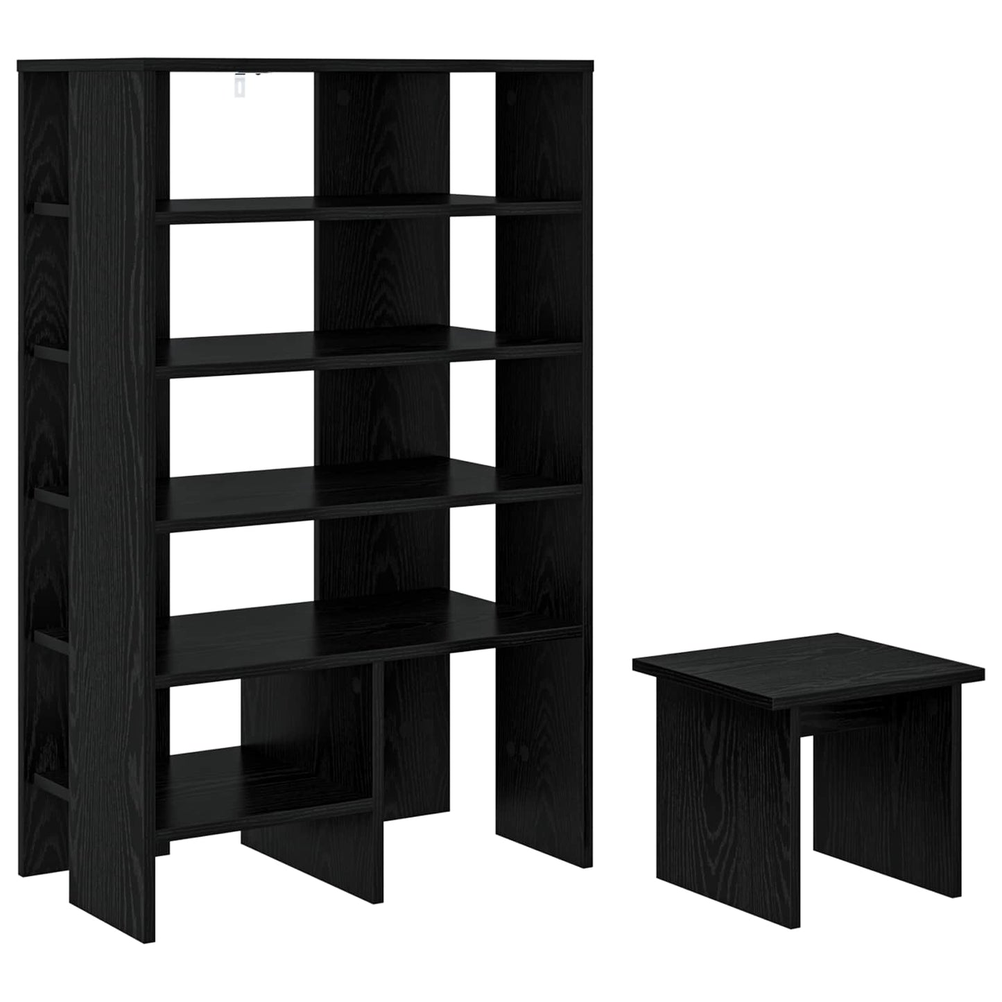 Sko skab 2 stk. 62 x 35 x 100 cm Konstrueret træ Sort eg
