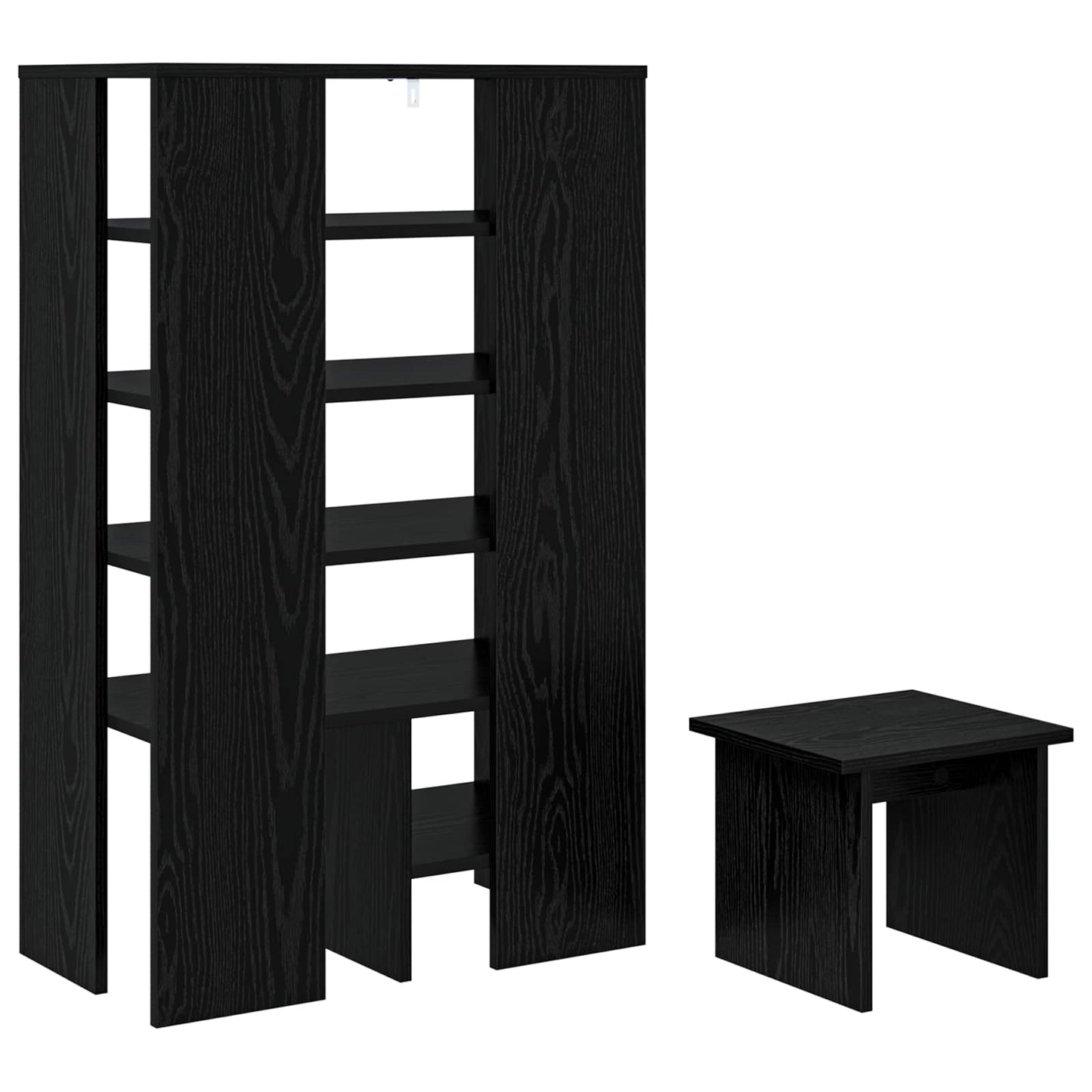 Sko skab 2 stk. 62 x 35 x 100 cm Konstrueret træ Sort eg