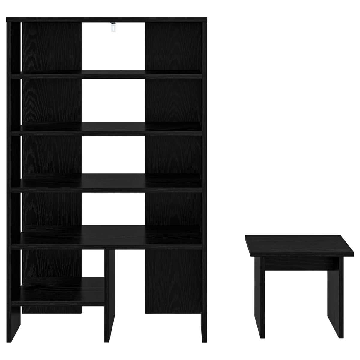 Sko skab 2 stk. 62 x 35 x 100 cm Konstrueret træ Sort eg