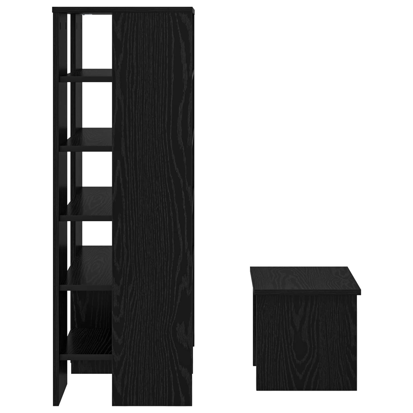 Sko skab 2 stk. 62 x 35 x 100 cm Konstrueret træ Sort eg