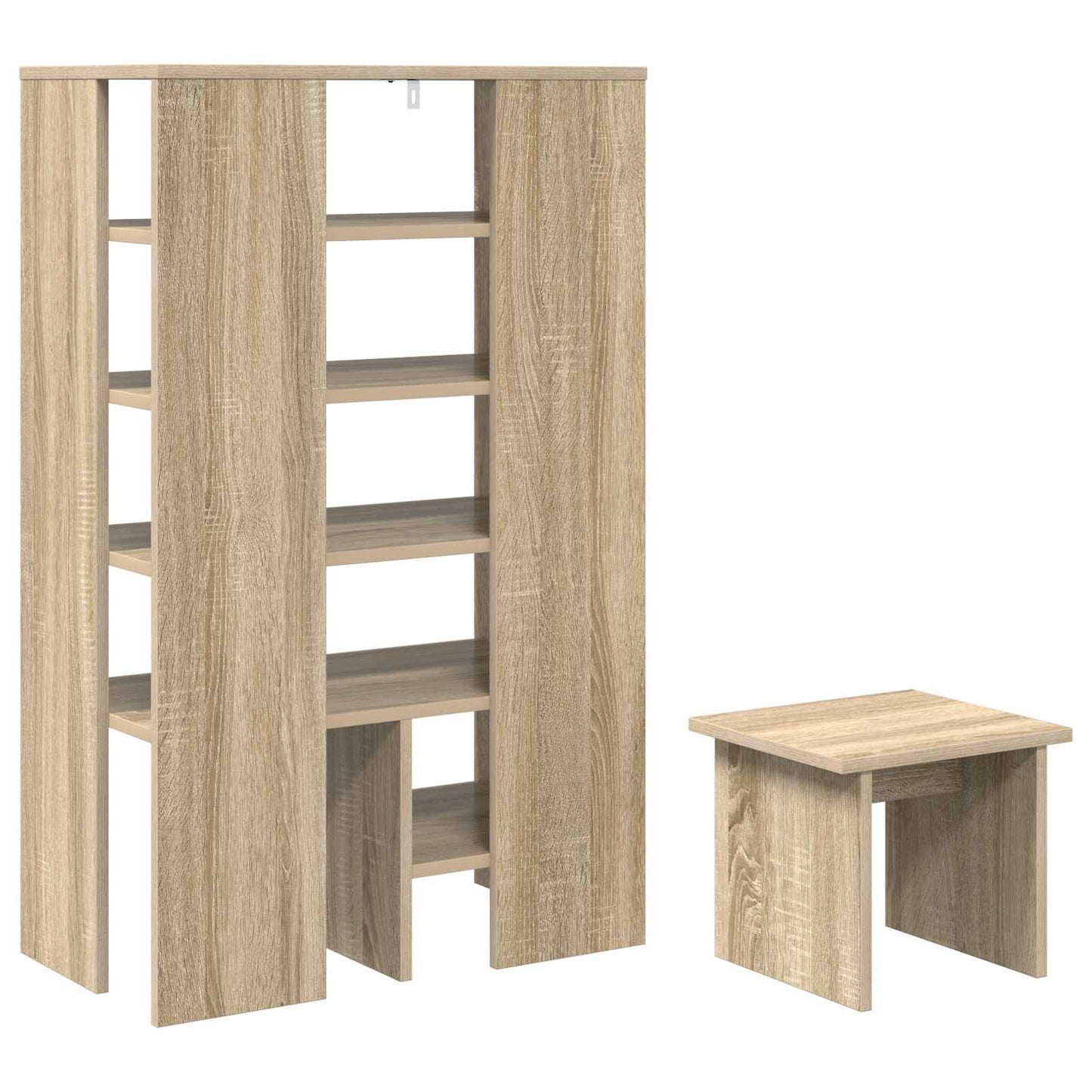 Sko skab 2 stk. 62 x 35 x 100 cm Konstrueret træ Sonoma-eg