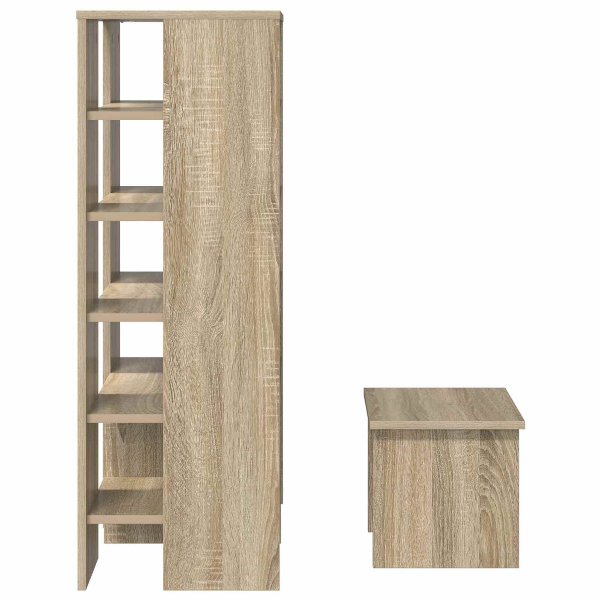 Sko skab 2 stk. 62 x 35 x 100 cm Konstrueret træ Sonoma-eg