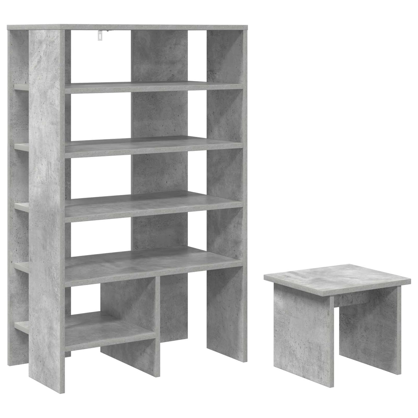 Sko skab 2 stk. 62 x 35 x 100 cm Konstrueret træ Betongrå