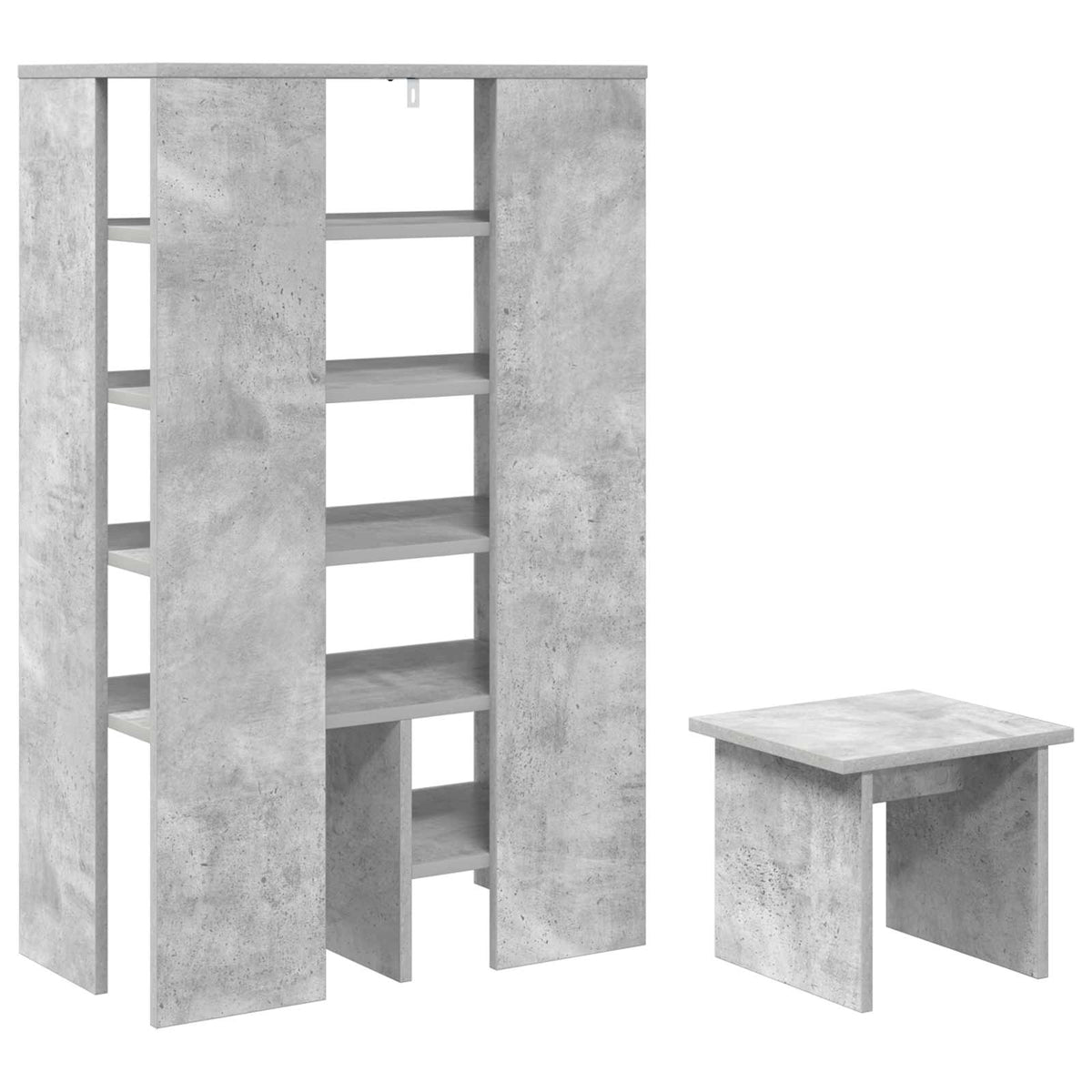 Sko skab 2 stk. 62 x 35 x 100 cm Konstrueret træ Betongrå