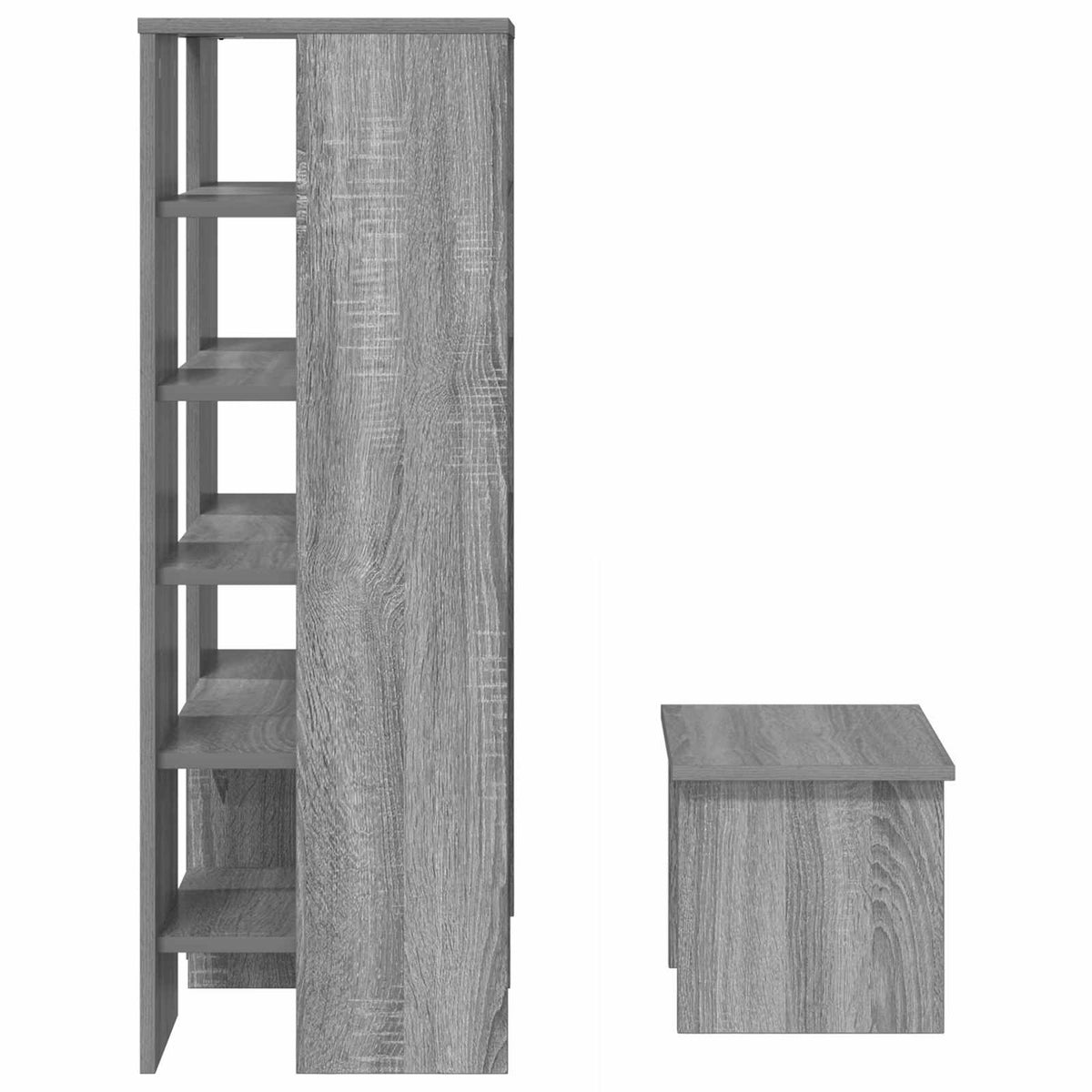 Sko skab 2 stk. 62 x 35 x 100 cm Konstrueret træ Grå Sonoma