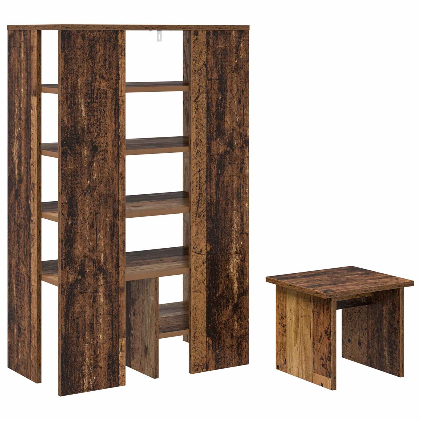 Sko skab 2 stk. 62 x 35 x 100 cm Konstrueret træ Gammelt træ