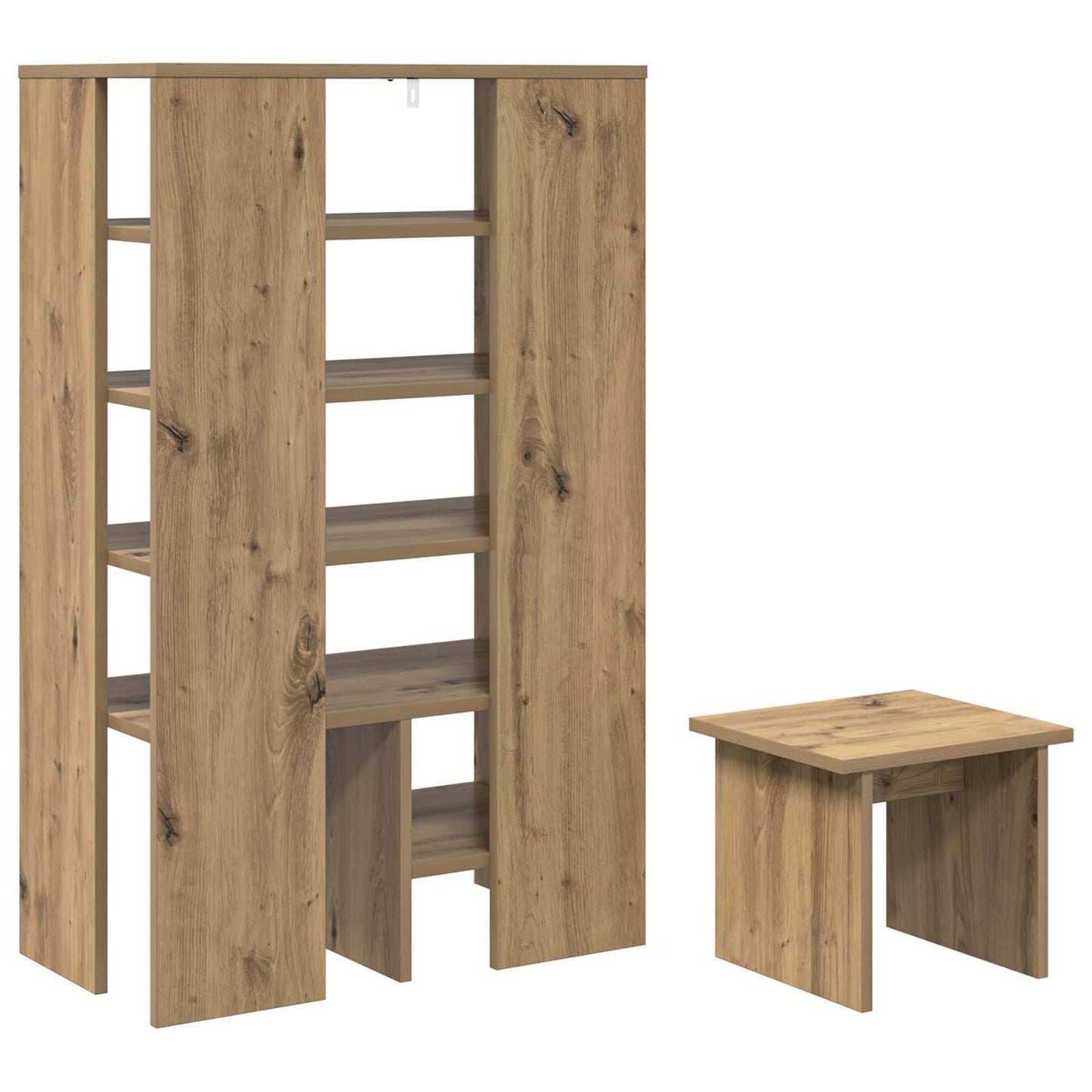 Sko skab 2 stk. 62 x 35 x 100 cm Konstrueret træ Artisan-eg