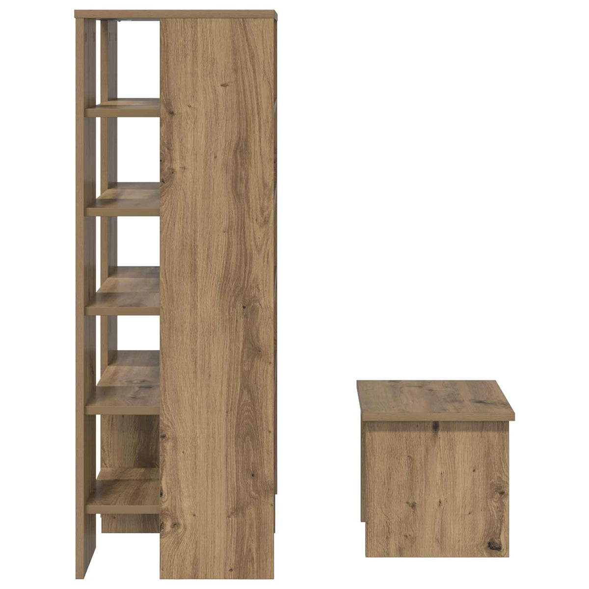 Sko skab 2 stk. 62 x 35 x 100 cm Konstrueret træ Artisan-eg