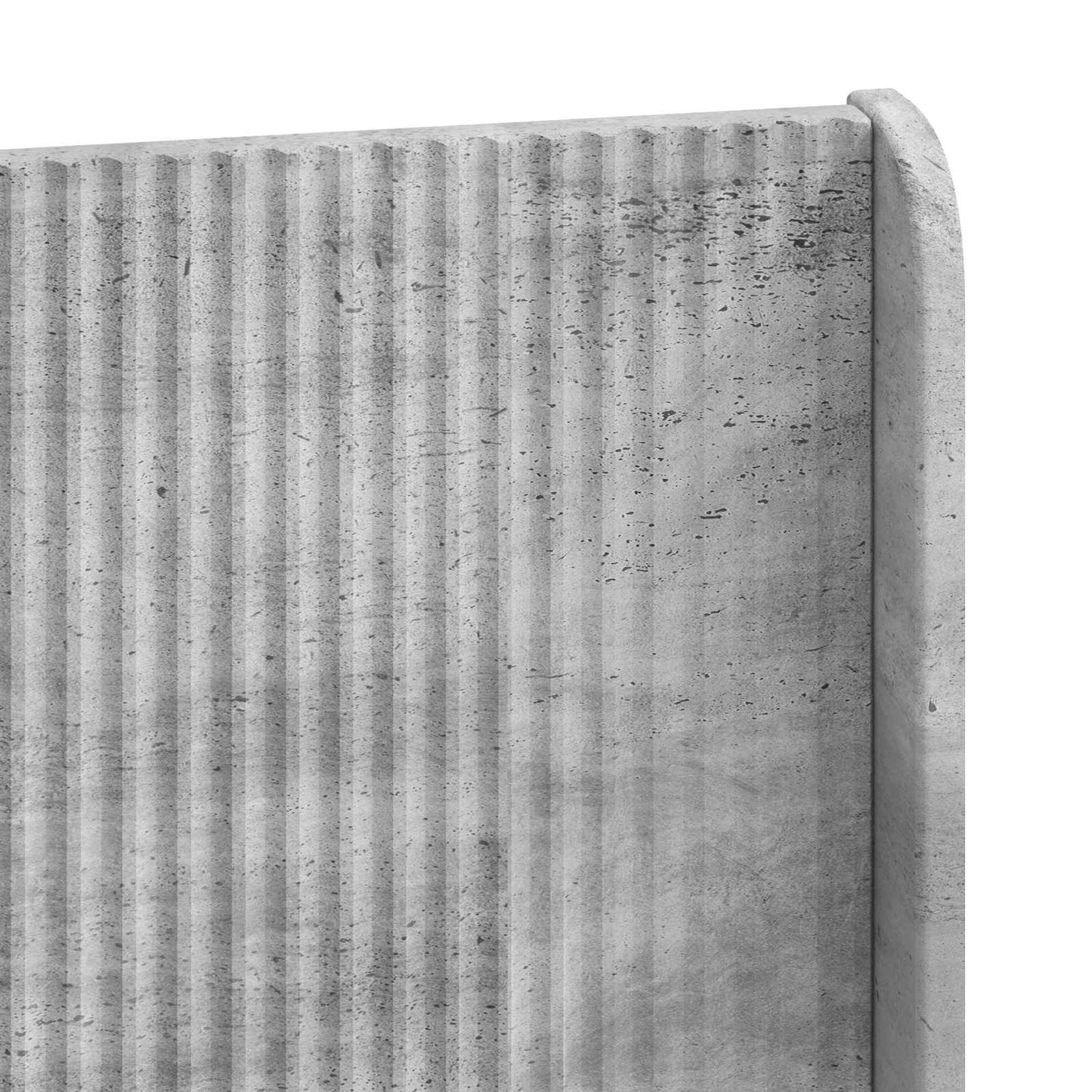 Sengestel med opbevaring og hovedgærde Betongrå 90 x 200 cm