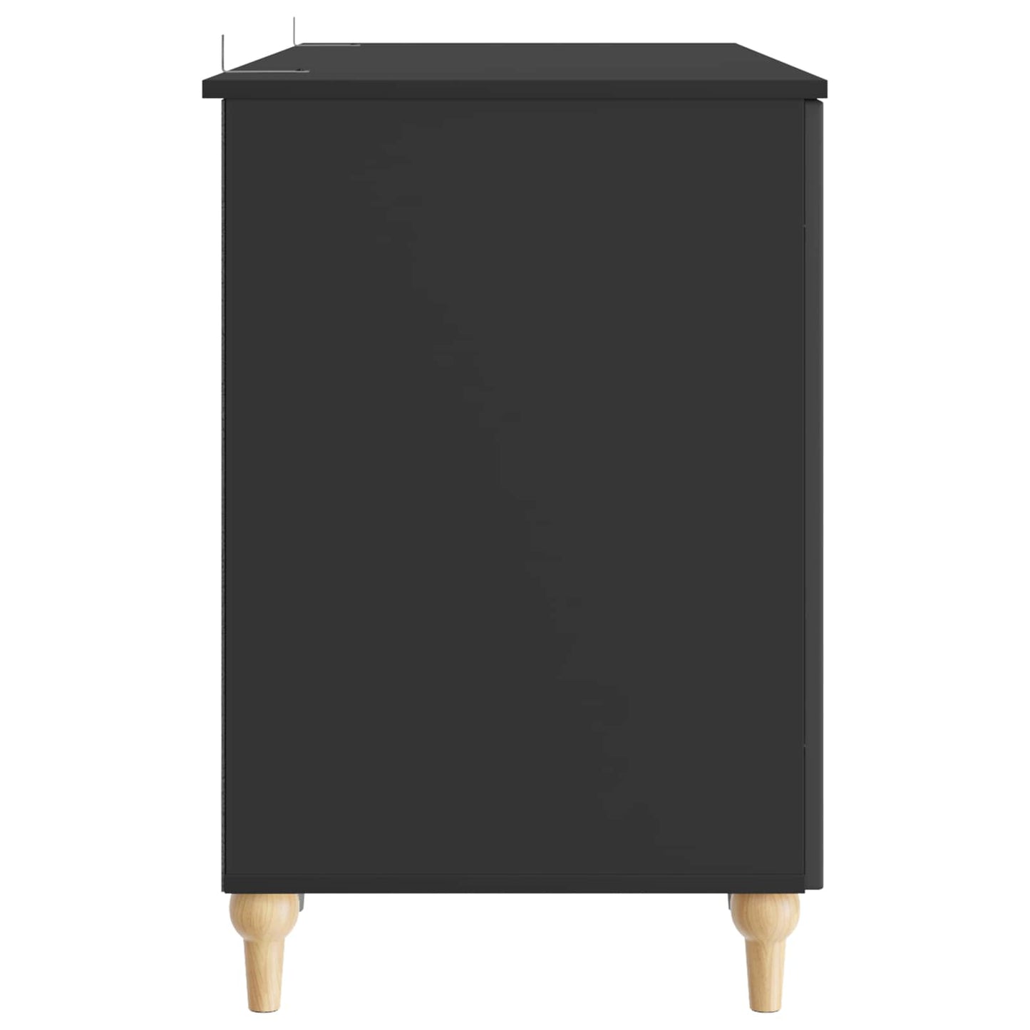Bord Sort 142,5 x 50 x 75 cm Konstrueret træ