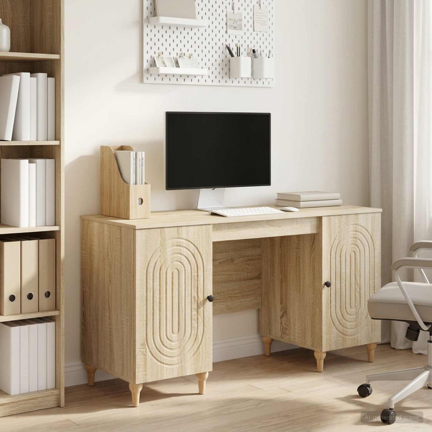 Bord Sonoma-eg 142,5 x 50 x 75 cm Konstrueret træ
