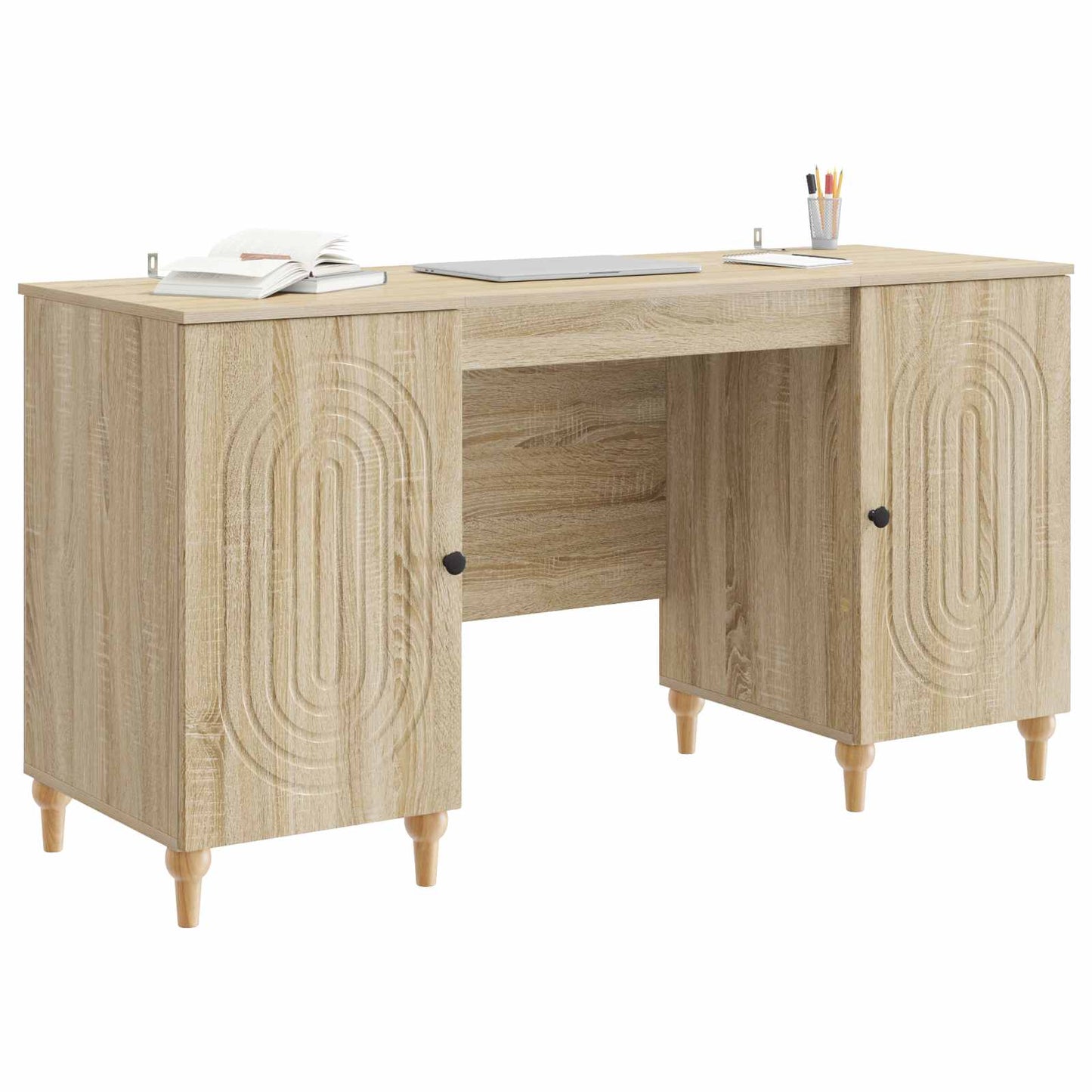 Bord Sonoma-eg 142,5 x 50 x 75 cm Konstrueret træ