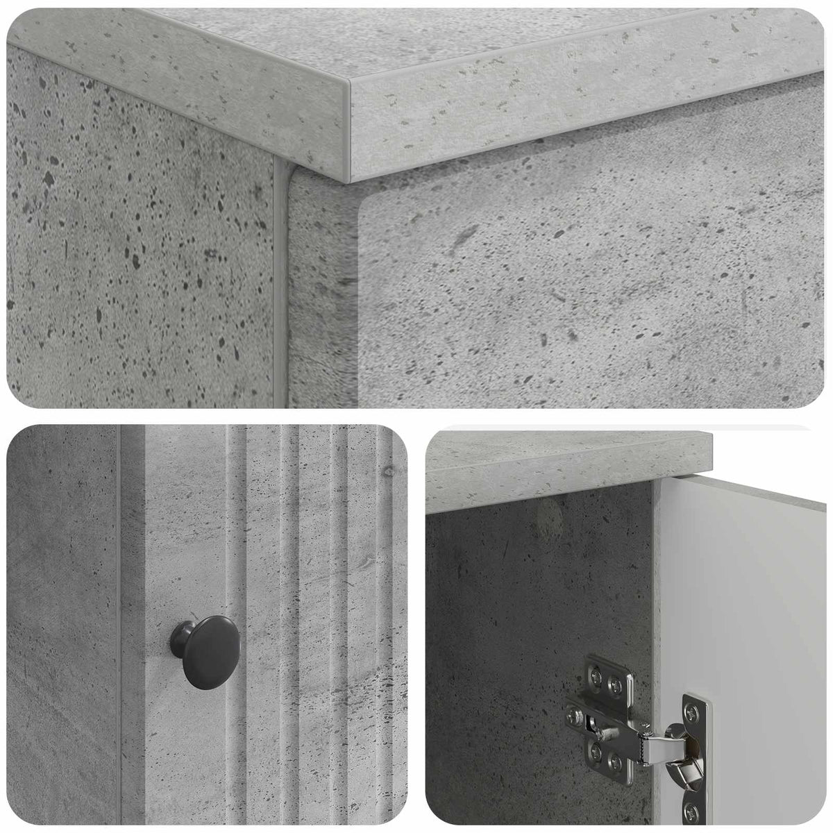 Bord Betongrå 142,5 x 50 x 75 cm Konstrueret træ