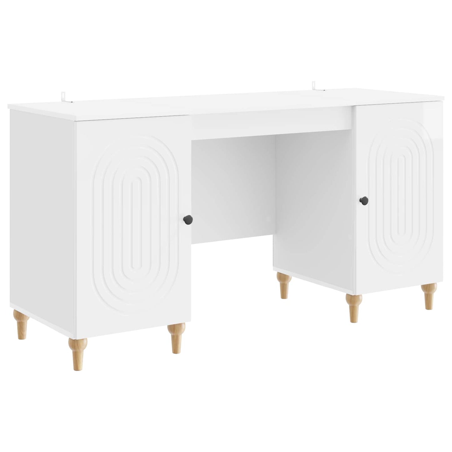 Bord Gloss Hvid 142,5 x 50 x 75 cm Konstrueret træ