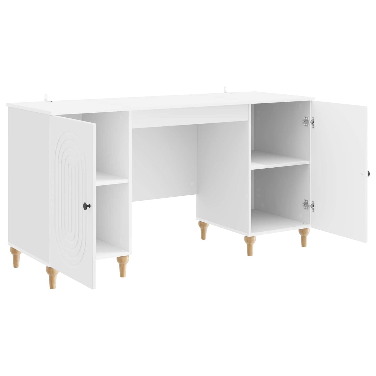 Bord Gloss Hvid 142,5 x 50 x 75 cm Konstrueret træ