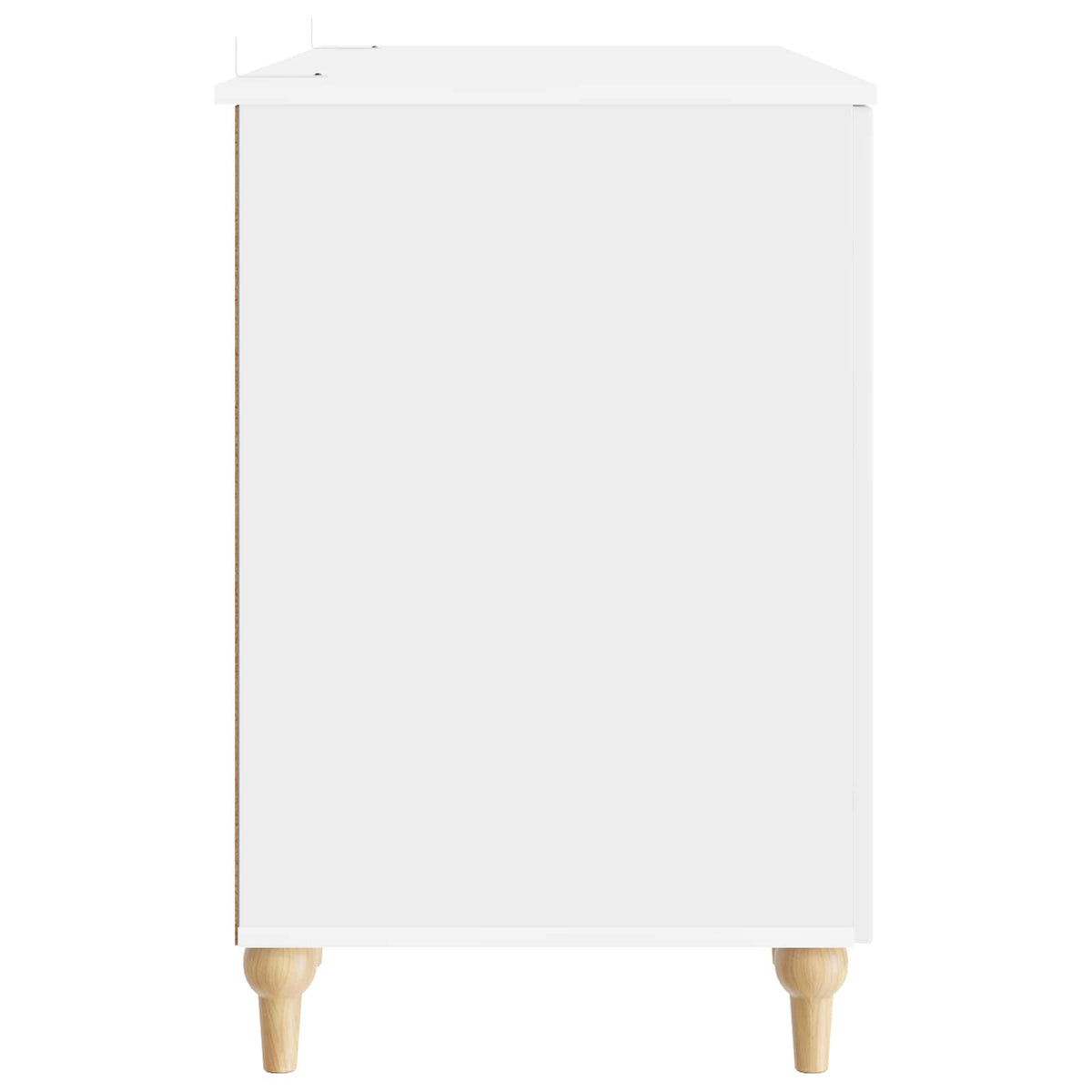 Bord Gloss Hvid 142,5 x 50 x 75 cm Konstrueret træ