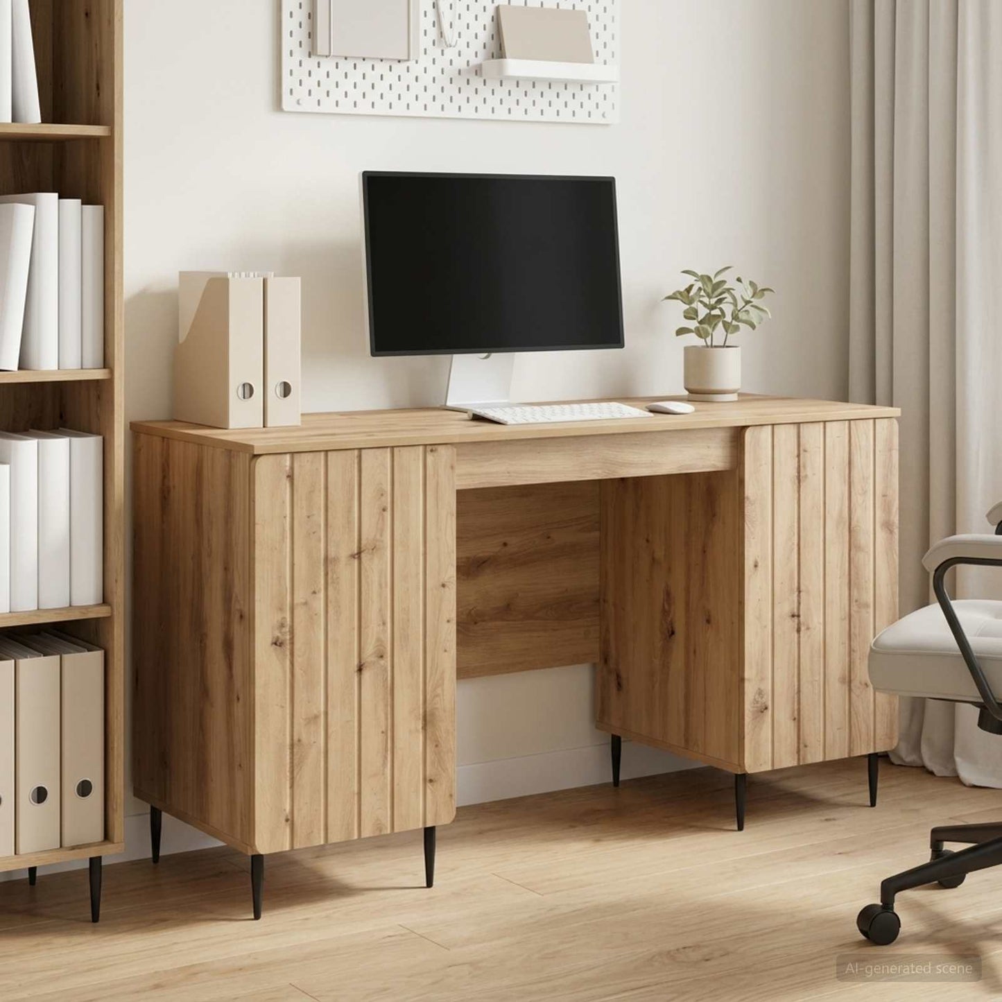 Bord Artisan-eg Konstrueret træ 142,5 x 50 x 75 cm