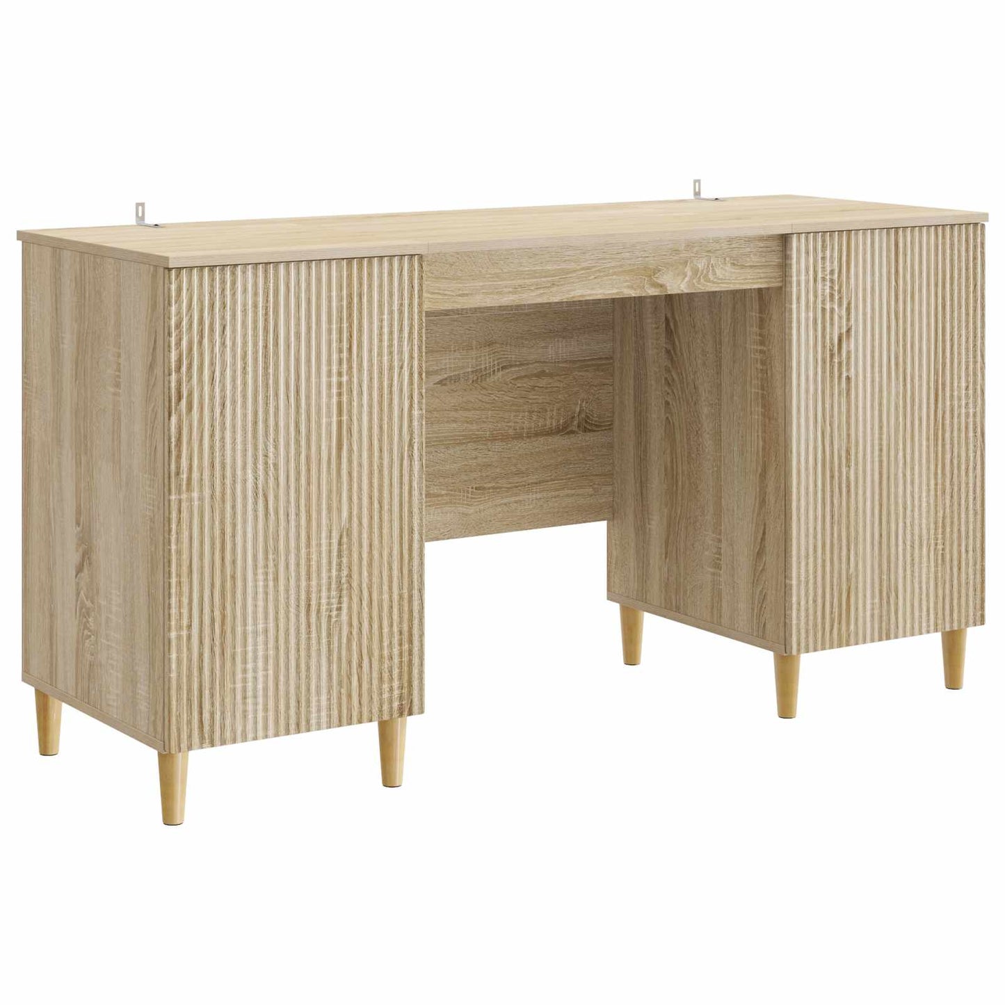 Bord med hylde Sonoma-eg 142,5 x 50 x 75 cm Konstrueret træ