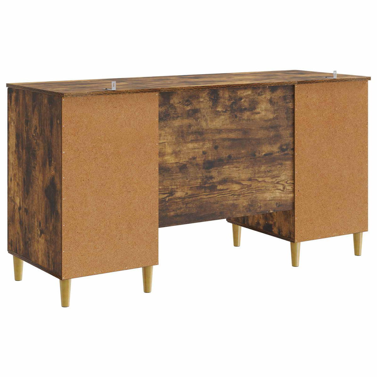 Bord med hylde Røget eg 142,5 x 50 x 75 cm Konstrueret træ