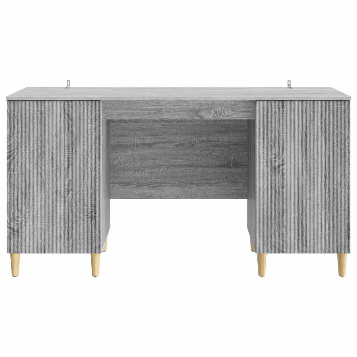 Bord med hylde Grå sonoma-eg 142,5 x 50 x 75 cm Konstrueret træ