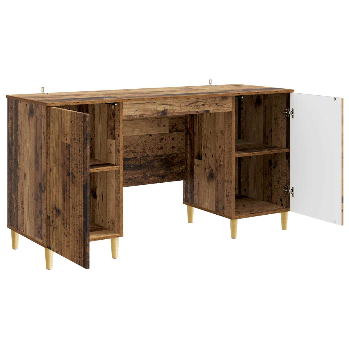 Bord med hylde Gammelt træ 142,5 x 50 x 75 cm Konstrueret træ