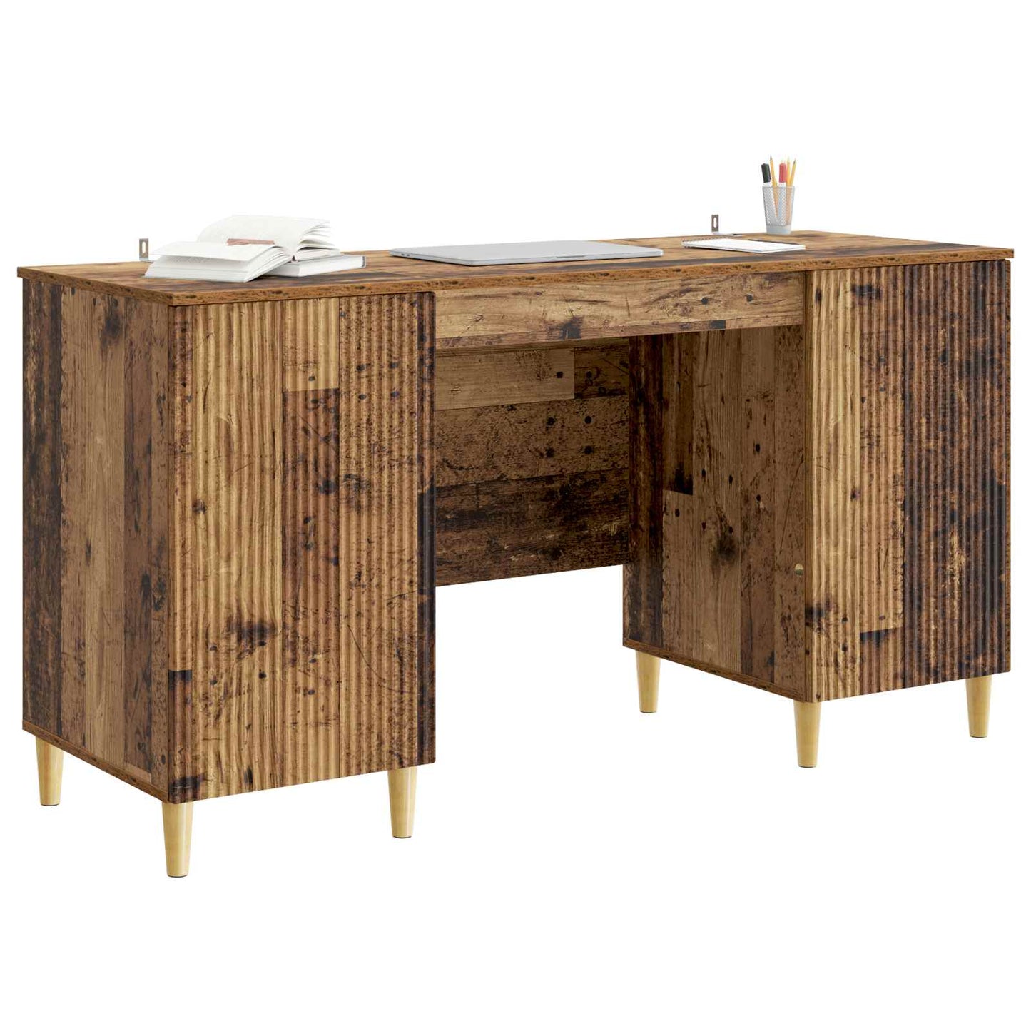 Bord med hylde Gammelt træ 142,5 x 50 x 75 cm Konstrueret træ