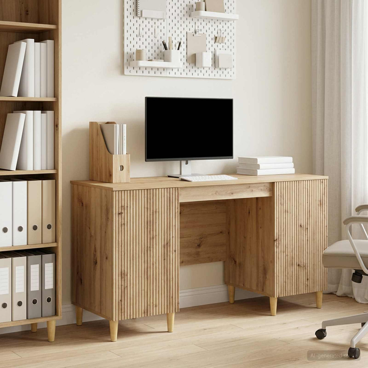 Bord Artisan-eg Konstrueret træ 142,5 x 50 x 75 cm