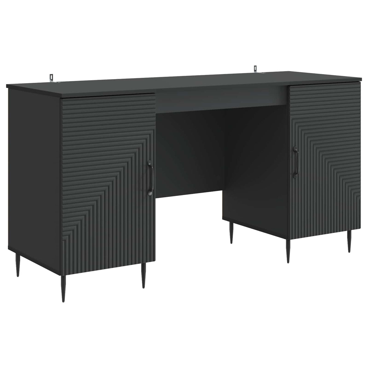 Bord Sort 142,5 x 50 x 75 cm Konstrueret træ