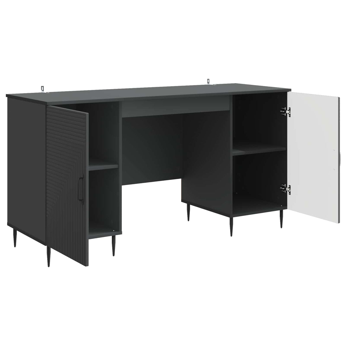 Bord Sort 142,5 x 50 x 75 cm Konstrueret træ
