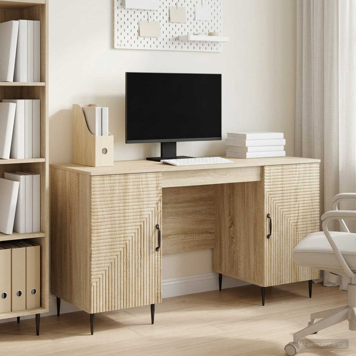 Bord Sonoma-eg 142,5 x 50 x 75 cm Konstrueret træ