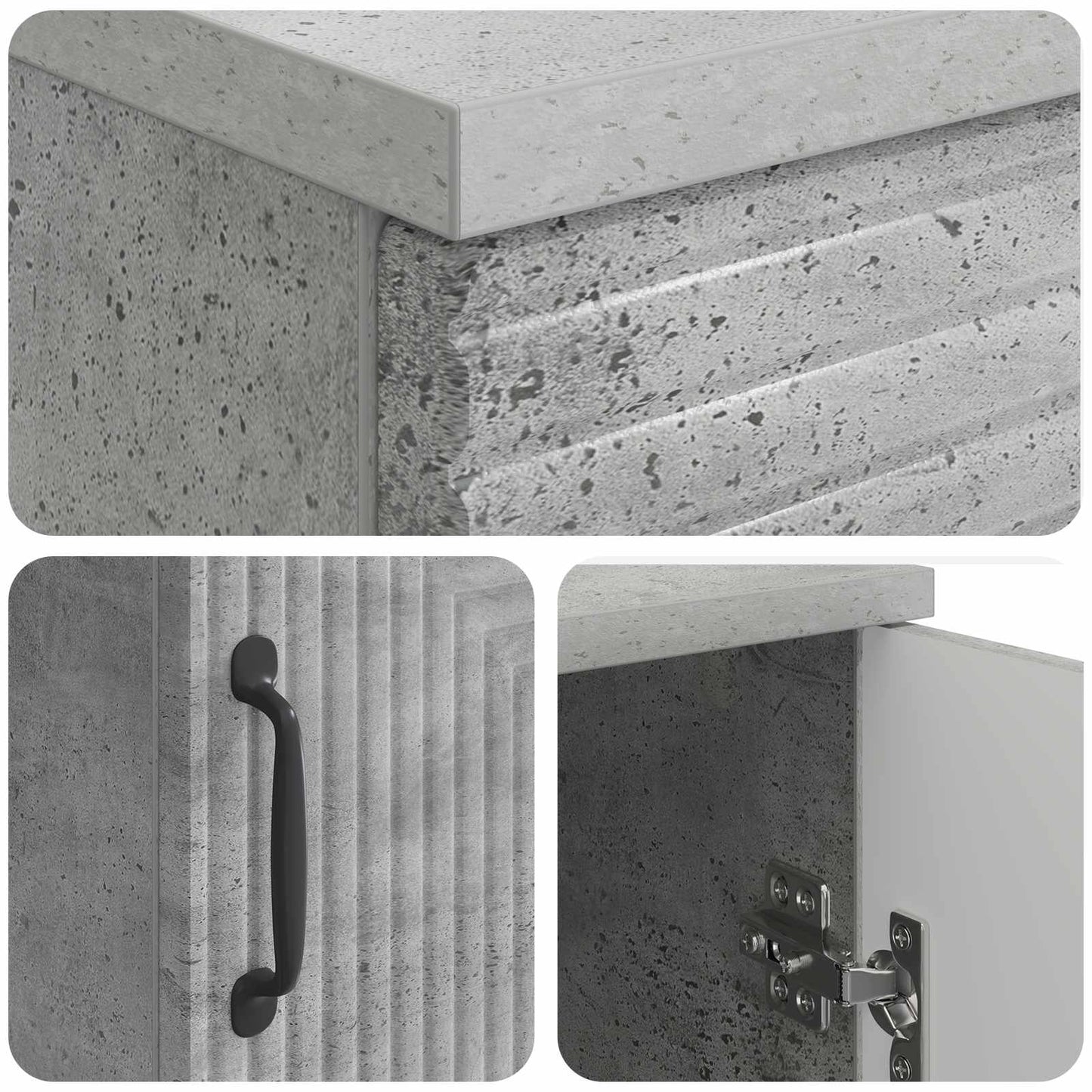 Bord Betongrå 142,5 x 50 x 75 cm Konstrueret træ