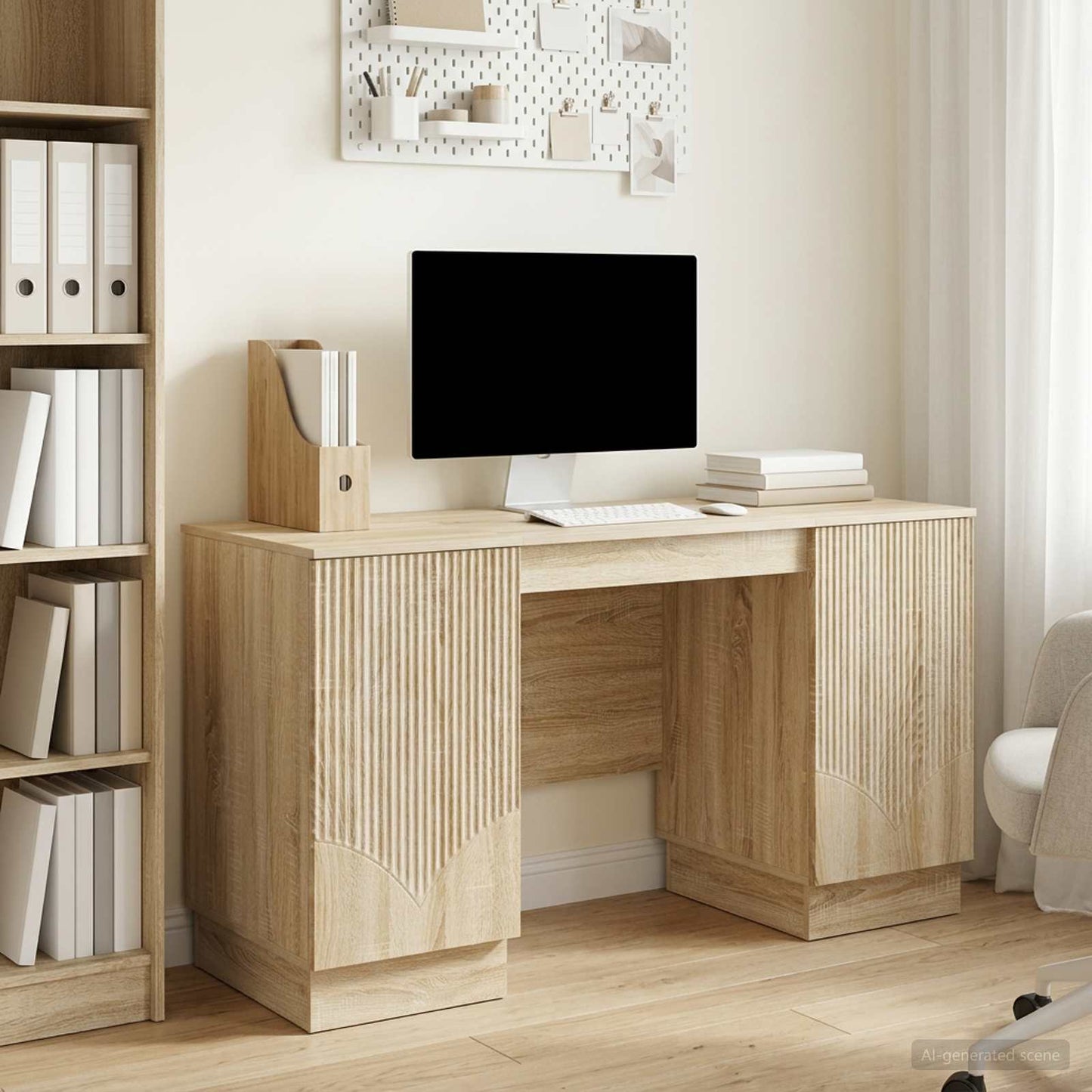 Bord Sonoma-eg 142,5 x 50 x 75 cm Konstrueret træ