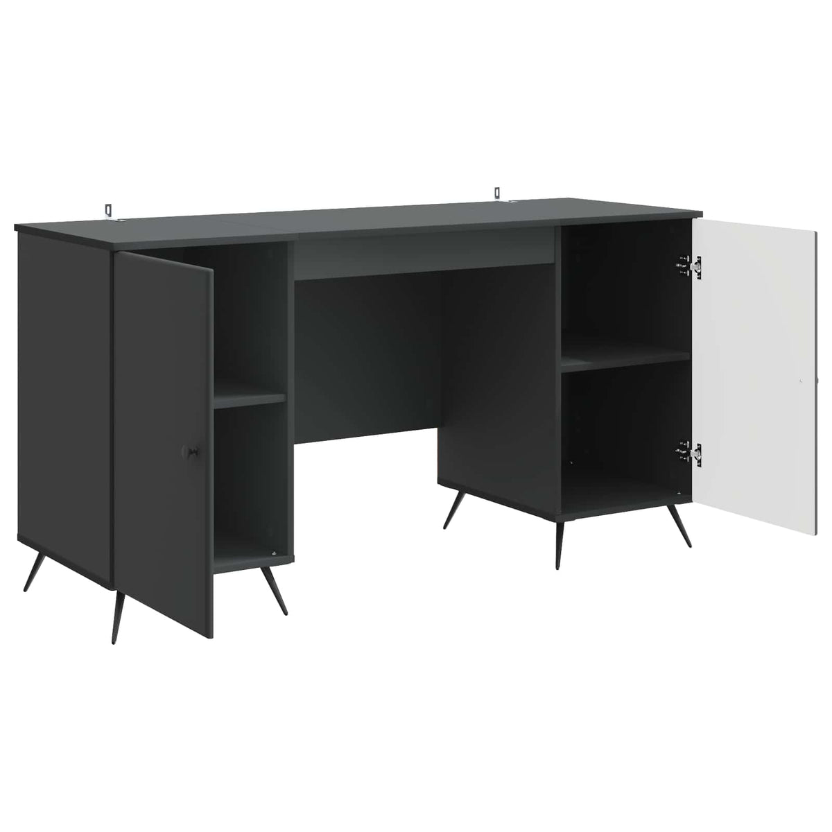Bord Sort 142,5 x 50 x 75 cm Konstrueret træ