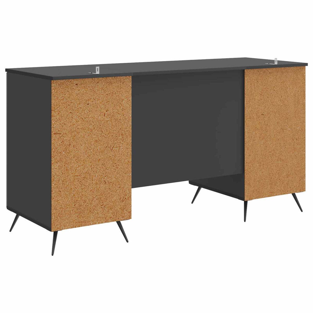 Bord Sort 142,5 x 50 x 75 cm Konstrueret træ