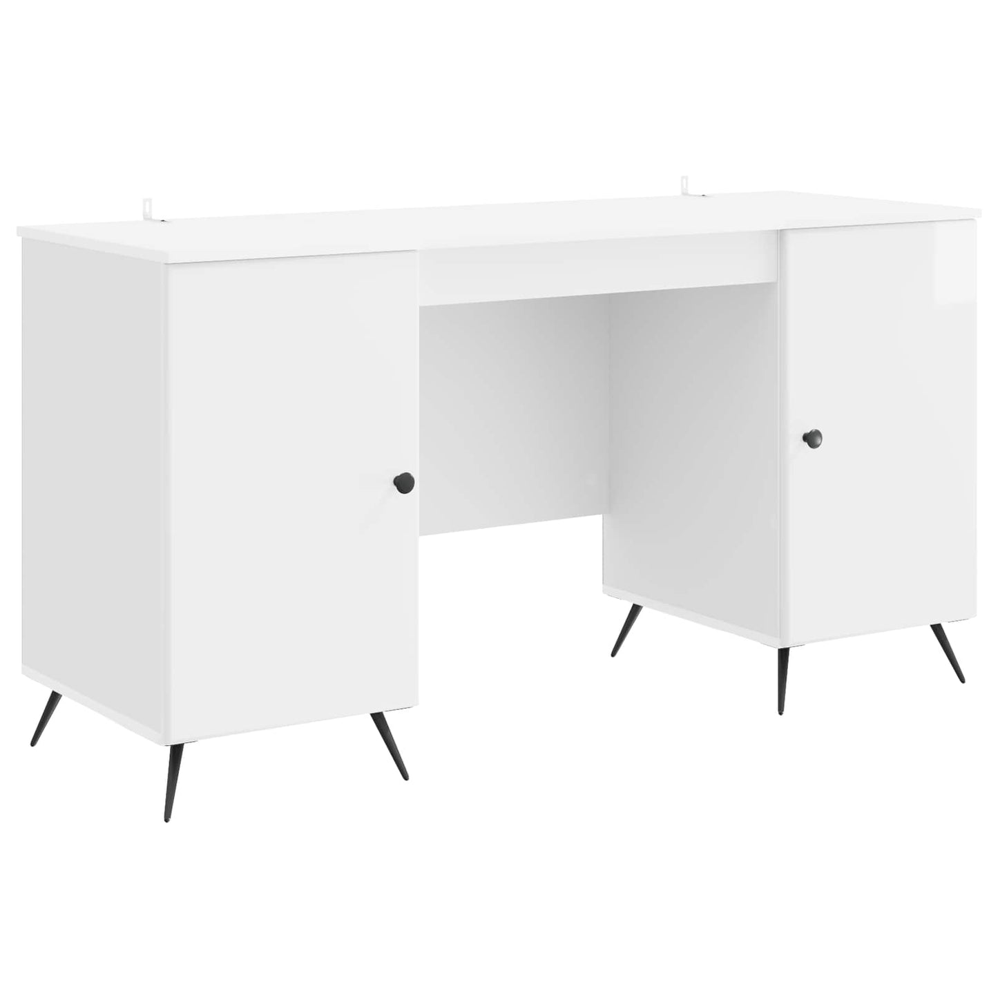 Bord Hvid højglans 142,5 x 50 x 75 cm Konstrueret træ