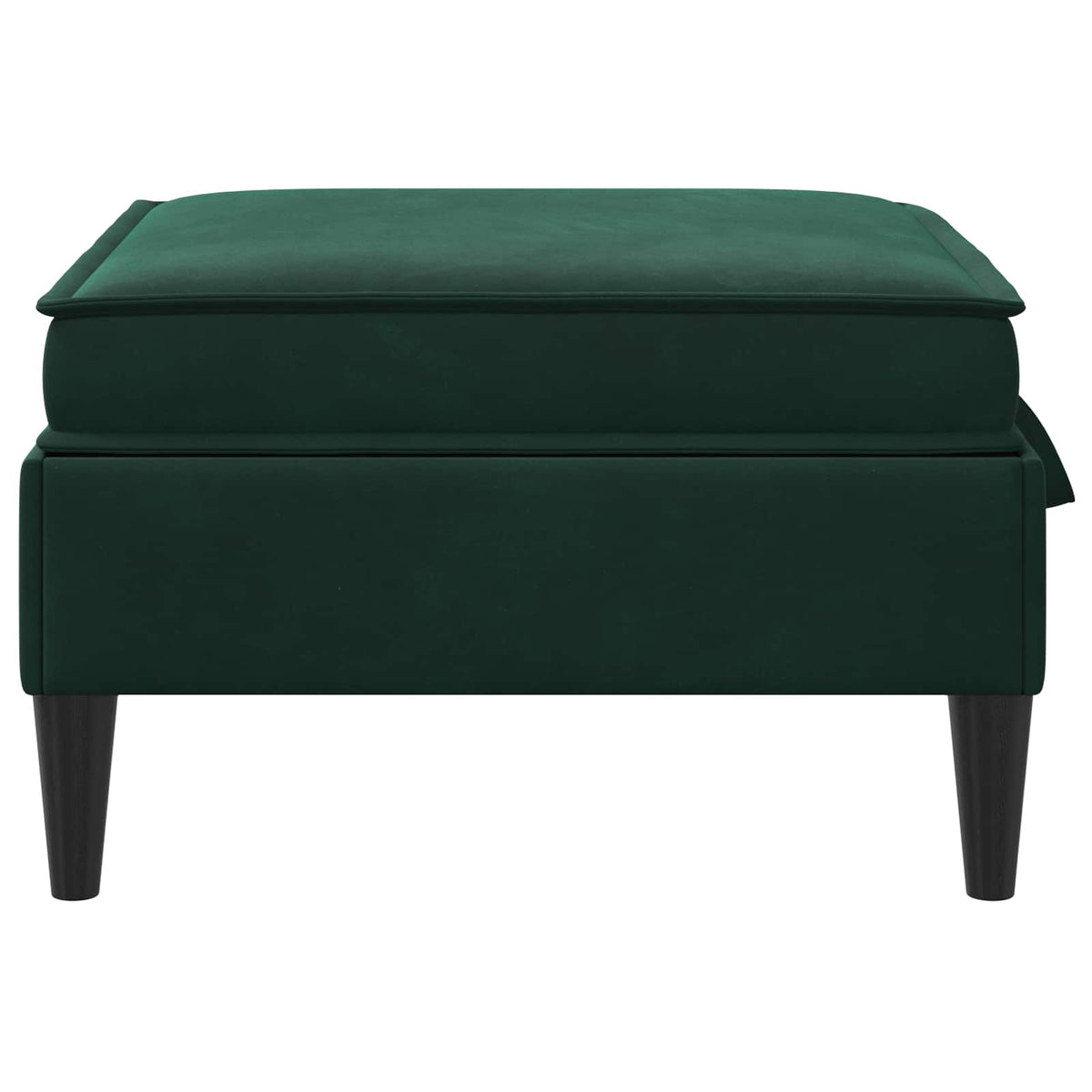 Sofa Puff med Opbevaring Mørkegrøn 70 x 70 x 40 cm Fløjl