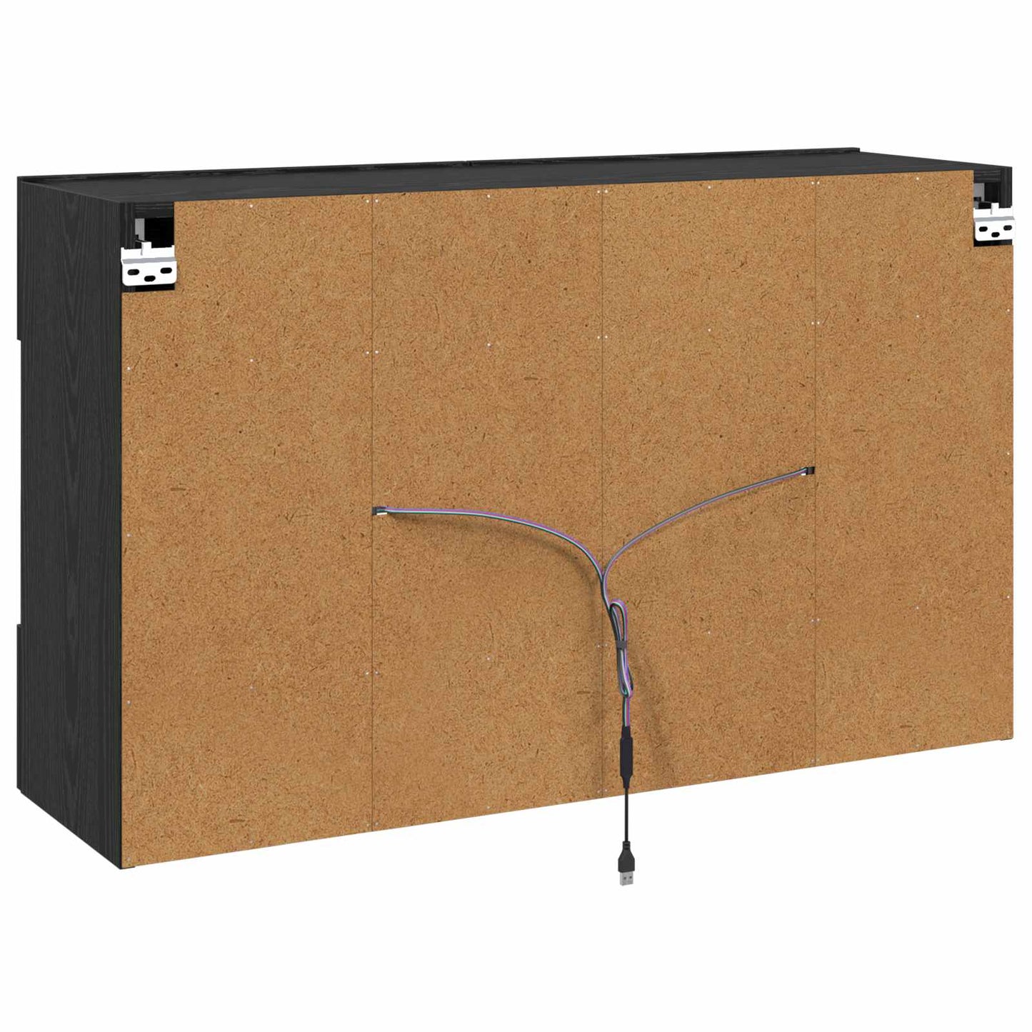 TV vægskab 98,5 x 30 x 60,5 cm Sort eg Konstrueret træ