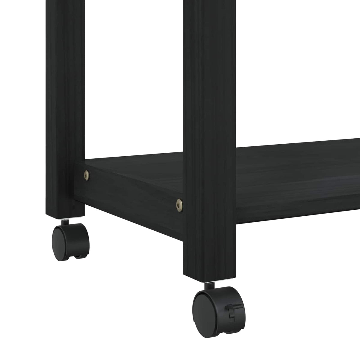 Køkkenvogn MONZA Sort 60 x 40 x 88,5 cm Massivt fyrretræ