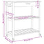 Køkkenvogn MONZA Sort 84 x 40 x 88,5 cm Massivt fyrretræ