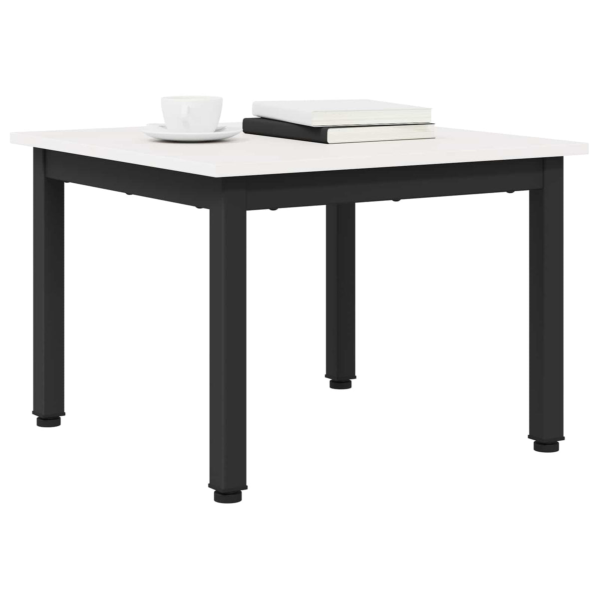 Sofabord Hvid 50 x 50 x 36 cm Massiv fyrretræ