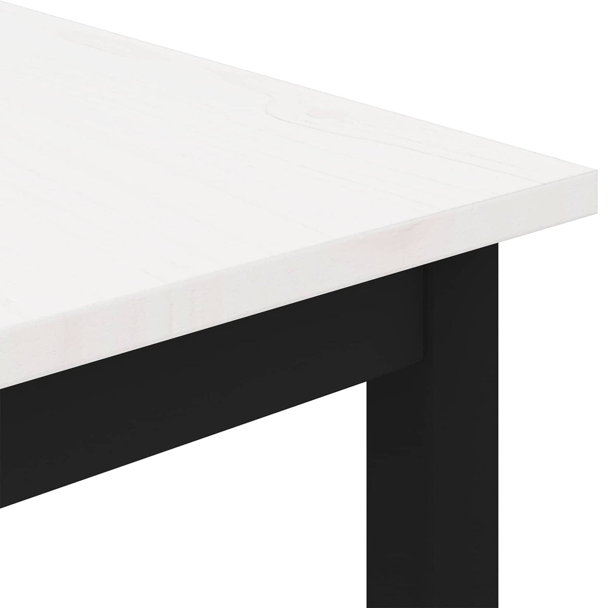 Sofabord Hvid 60 x 60 x 36 cm Massiv fyrretræ