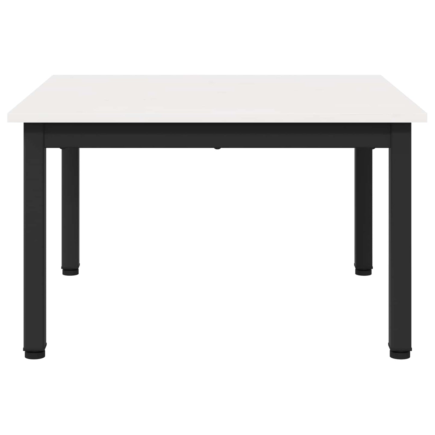 Sofabord Hvid 60 x 60 x 36 cm Massiv fyrretræ