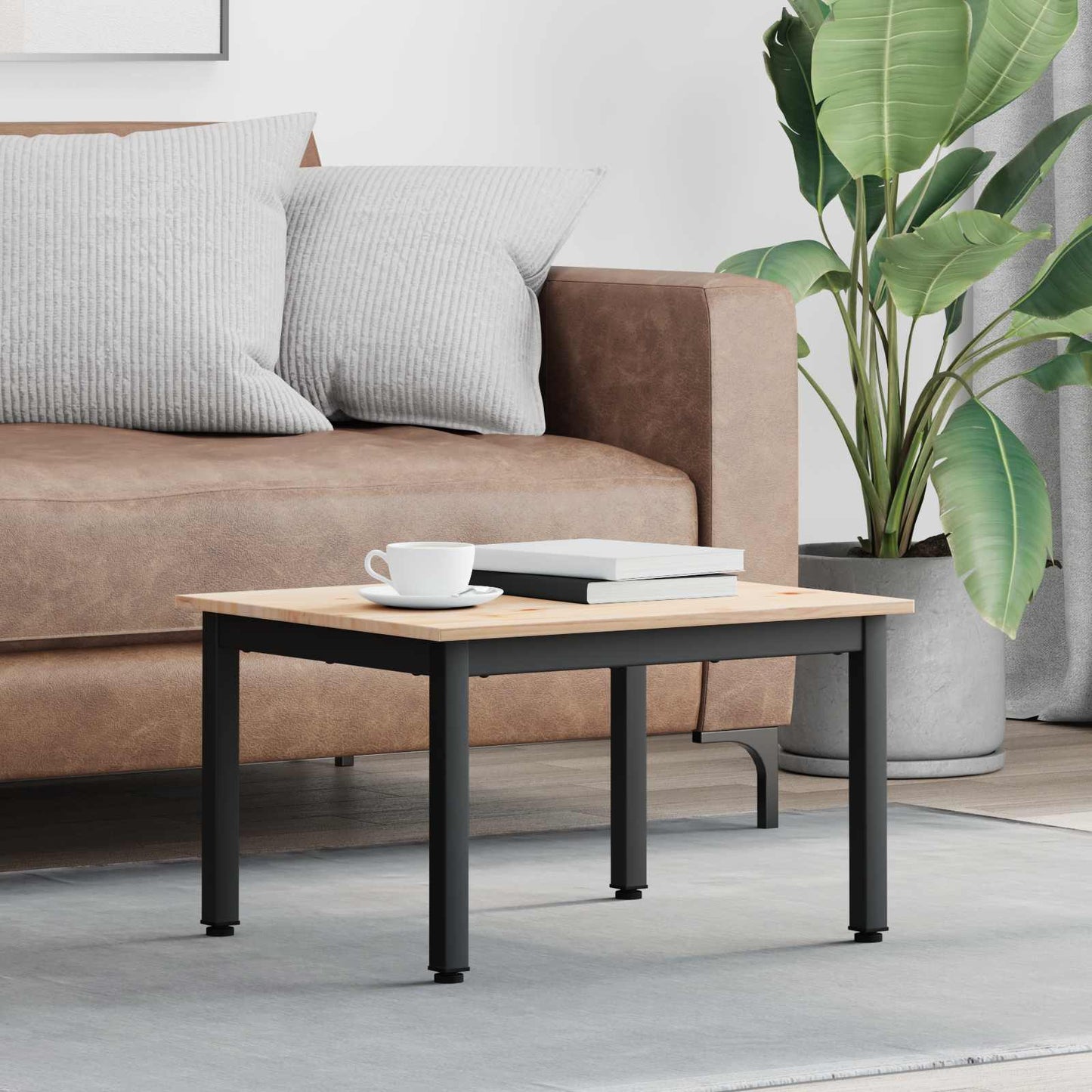Sofabord Naturfarvet 60 x 50 x 36 cm Massiv fyrretræ