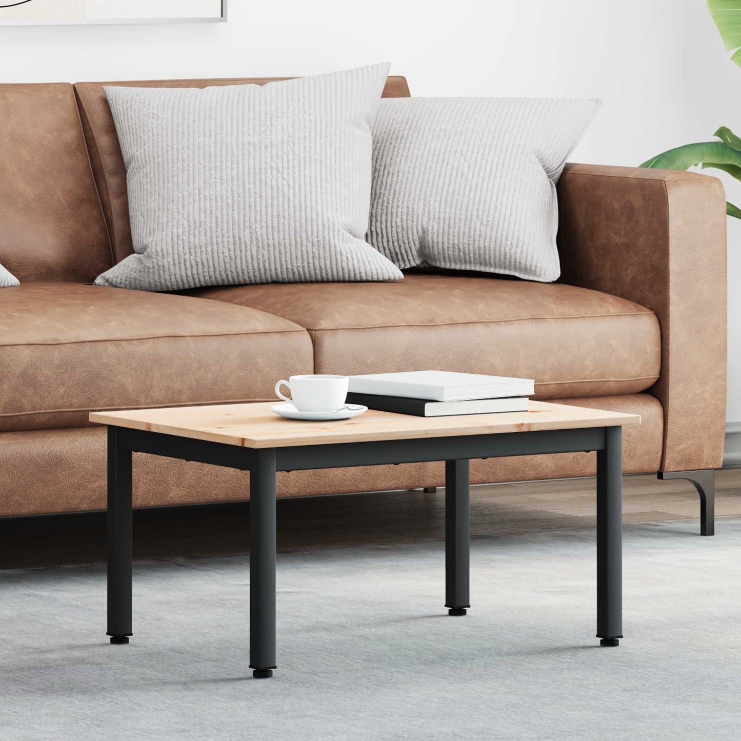 Sofabord Naturfarvet 70 x 50 x 36 cm Massiv fyrretræ