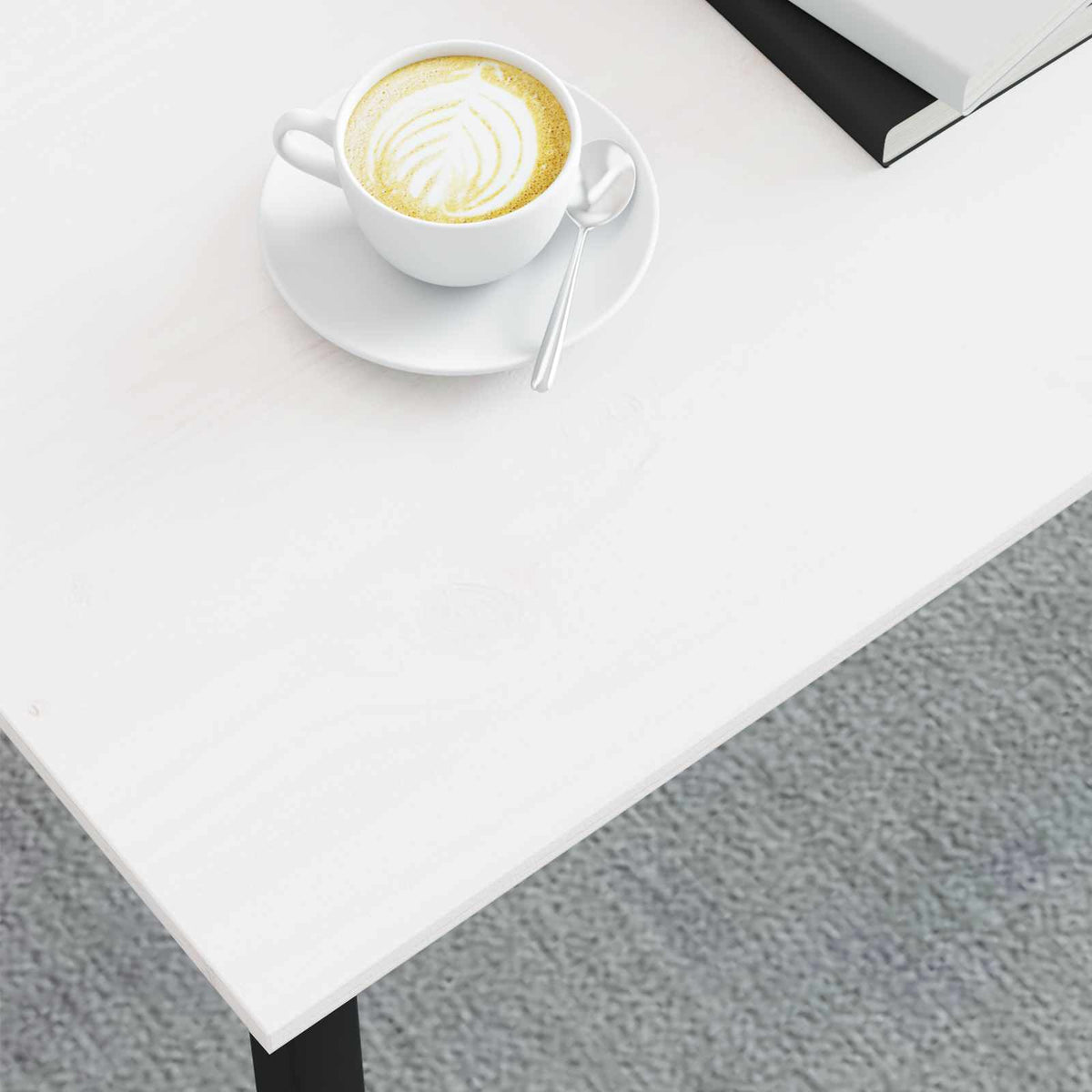 Sofabord Hvid 70 x 50 x 36 cm Massiv fyrretræ