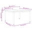 Sofabord Naturfarvet 80 x 80 x 45 cm Massiv fyrretræ